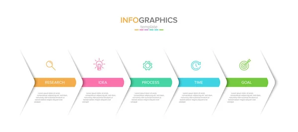 Vector infographic label template with icons. 5 options or steps. Infographics for business concept. Can be used for info graphics, flow charts, presentations, web sites, banners, printed materials.