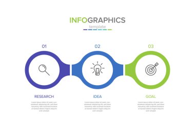 Simgeler vektör Infographic etiketi şablonu. 3 seçenekleri veya adımları. İş kavramı için Infographics. Bilgi grafik, akış şemaları, sunumlar, web siteleri, afiş, basılı malzemeler için kullanılabilir.