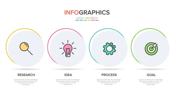 具有图标和5个选项或步骤的信息图形设计。细线向量。Infographics业务概念。可用于信息图形、流程图、演示、网站、横幅、印刷材料. — 图库矢量图片