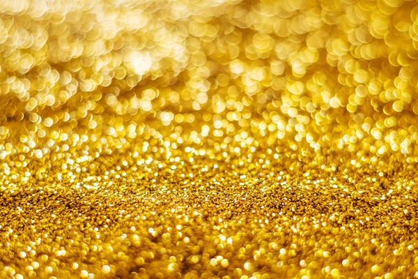 Glitzerlicht abstrakt Gold Bokeh verschwommener Hintergrund — Stockfoto