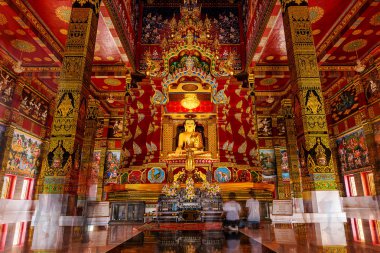 Altın buda tapınakta, Wat Bang Tong, Tayland Kamu