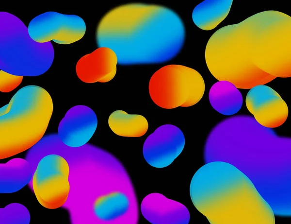 抽象的なカラフルな泡の流体の背景 背景デザインのための動きマルチカラー — ストック写真