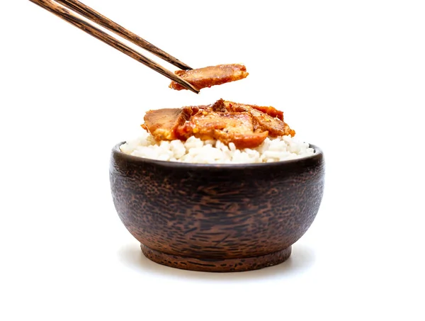 白を基調とした白飯 アジアの飯 アジア風の飯 — ストック写真