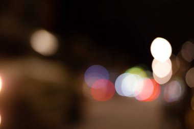 Cty gece lambası bokeh ve ışık bulanık arkaplan
