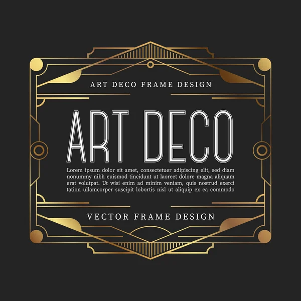 Розкішний Вінтажний Стиль Арт Деко Векторна Ілюстрація — стоковий вектор