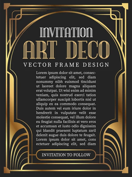 Розкішний Вінтажний Стиль Арт Деко Векторна Ілюстрація — стоковий вектор