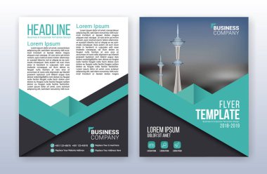 Modern iş yıllık rapor şablonu. Çok amaçlı flyter arka plan. 8.5 x 11 inç baskı ortamı.