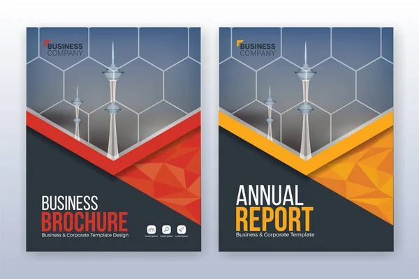 Capa Negócios Moderna Modelo Folheto Fundo Panfleto Multiúso Meios Impressão — Vetor de Stock