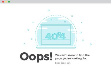 Hata 404 kullanılamaz web sayfası. Dosya bulunamadı. İş kavramı vektör çizim