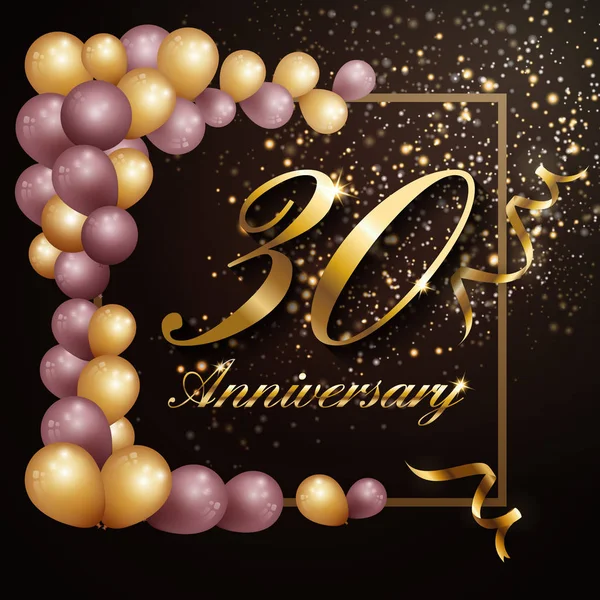 Year Anniversary Celebration Background Banner Design Luxury Decoration Vector Illustration — Stock Vector