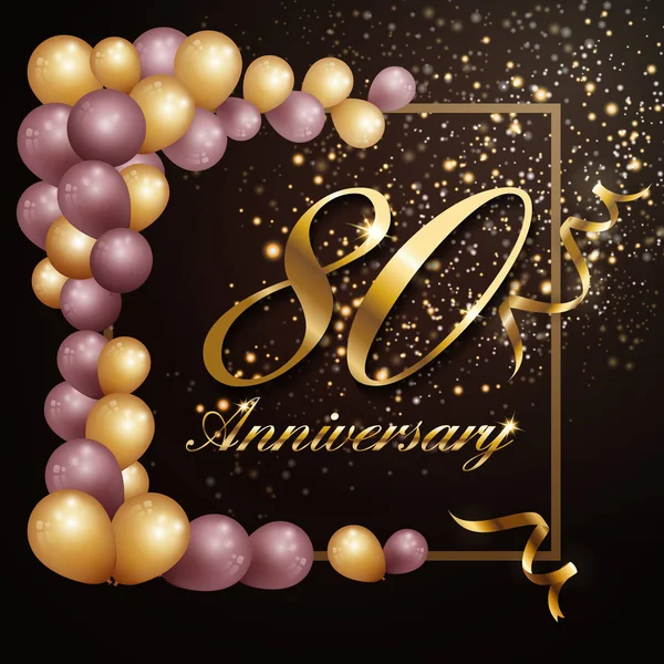 Year Anniversary Celebration Background Banner Design Luxury Decoration Vector Illustration — Stock Vector