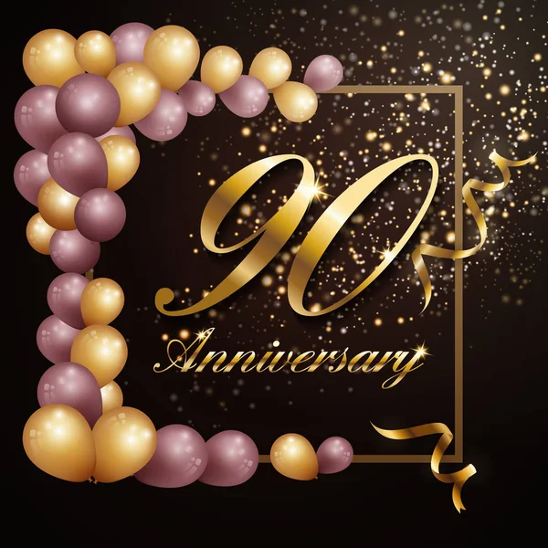 Year Anniversary Celebration Background Banner Design Luxury Decoration Vector Illustration — Stock Vector