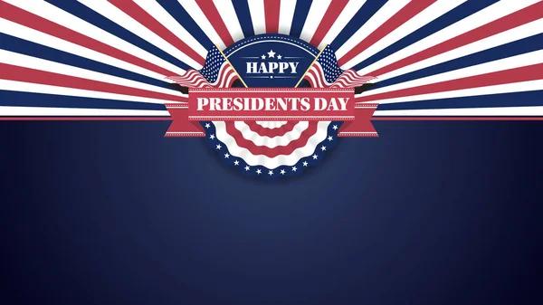 Happy Presidents Day Banner Background Greeting Cards Vector Illustration — Stock Vector