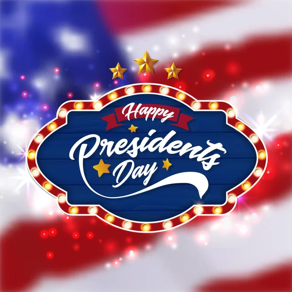 Happy Presidents Day Banner Background Greeting Cards Illustration Vectorielle — Image vectorielle