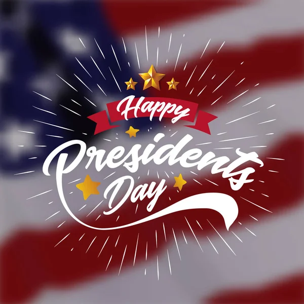 Happy Presidents Day Banner Background Greeting Cards Illustration Vectorielle — Image vectorielle
