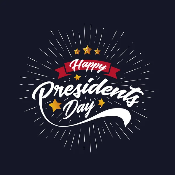 Feliz Día Los Presidentes Banner Antecedentes Tarjetas Felicitación Ilustración Vectorial — Archivo Imágenes Vectoriales