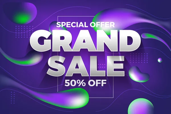 Special offer grand sale banner and back ground. — Stock Vector