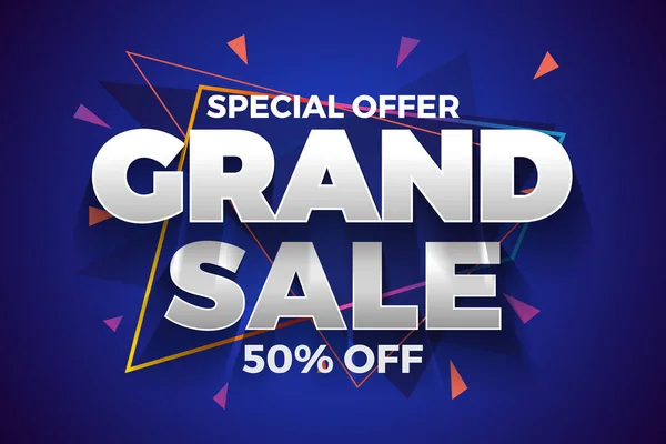 Special offer grand sale banner background. — Stock Vector