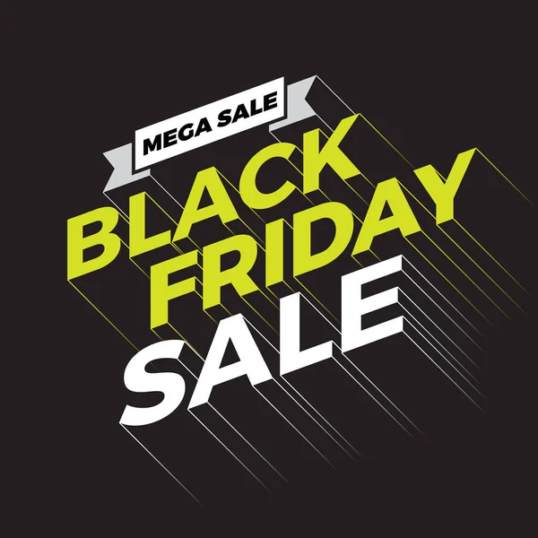 Black Friday Sale Typography Banner Background. — Stock Vector