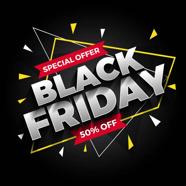 Special offer black Friday sale banner background — Stock Vector