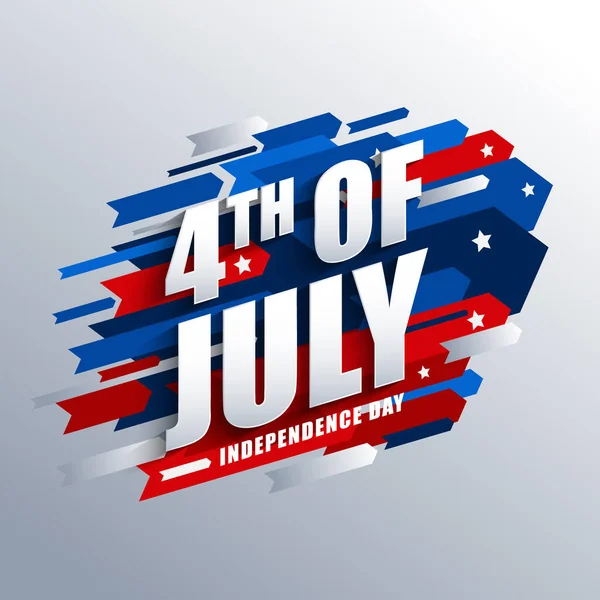 Abd Nin Bağımsızlık Günü Bayrağı Için Temmuz Vektör Grafiği Stok Vektör