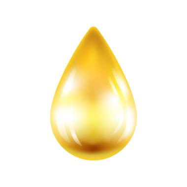 Beyaz arka plan üzerinde izole petrol gerçekçi damla. Vektör çizim.