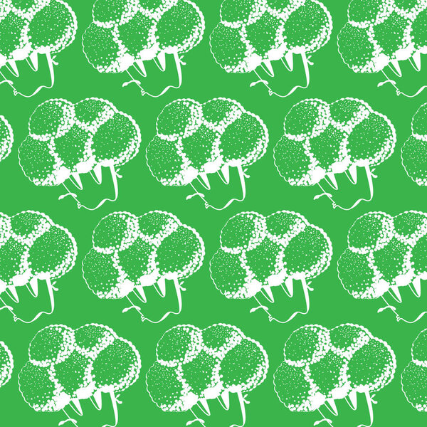 Broccoli pattern. Great for packaging and menus. Health food