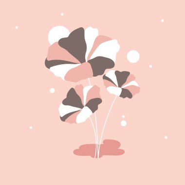 Soyut pembe çiçekler. Yumuşak arkaplan.