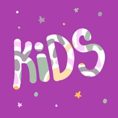 Vektör el çizimi çocuk çizimi. Çocuk harfleri..