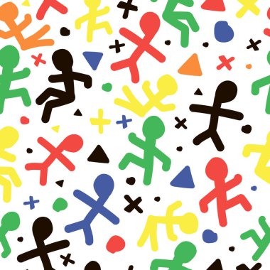 Renkli küçük adamlar. Çocuk devriyesi..