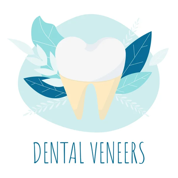 Chequeo dental. Diente sano. Higiene dental oral. Cuidado dental Vector dental Concepto . — Archivo Imágenes Vectoriales