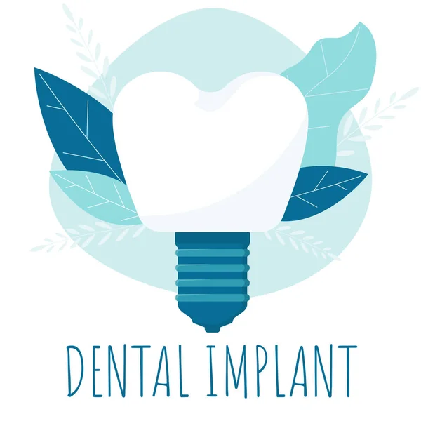 Diente sano. Higiene dental oral. Cuidado dental Vector dental Concepto . — Archivo Imágenes Vectoriales