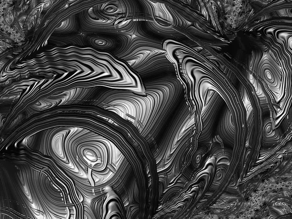 Abstract textured black and white fractal lines, 3d render for design and entertainment. Background for brochure, website, flyer design.