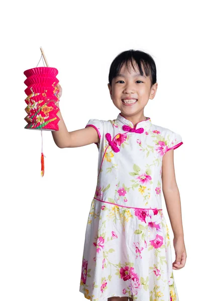 Asian Chinese Little Girl Holding Latern Celebrate Mid Autumn Festival — Stock Photo, Image