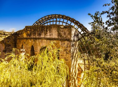 Gaudalquivir nehri ndeki antik su çarkı, Cordoba, İspanya