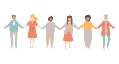 Afro dahil olmak üzere farklı milletlerden insanlar Amerikan, Avrupa, Asya