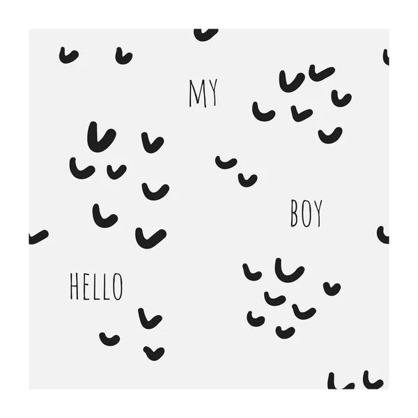 Abstrakter Hintergrund mit Schriftzug Zitat Hallo mein Junge. Karte, Postkarte, Wanddruck — Stockvektor