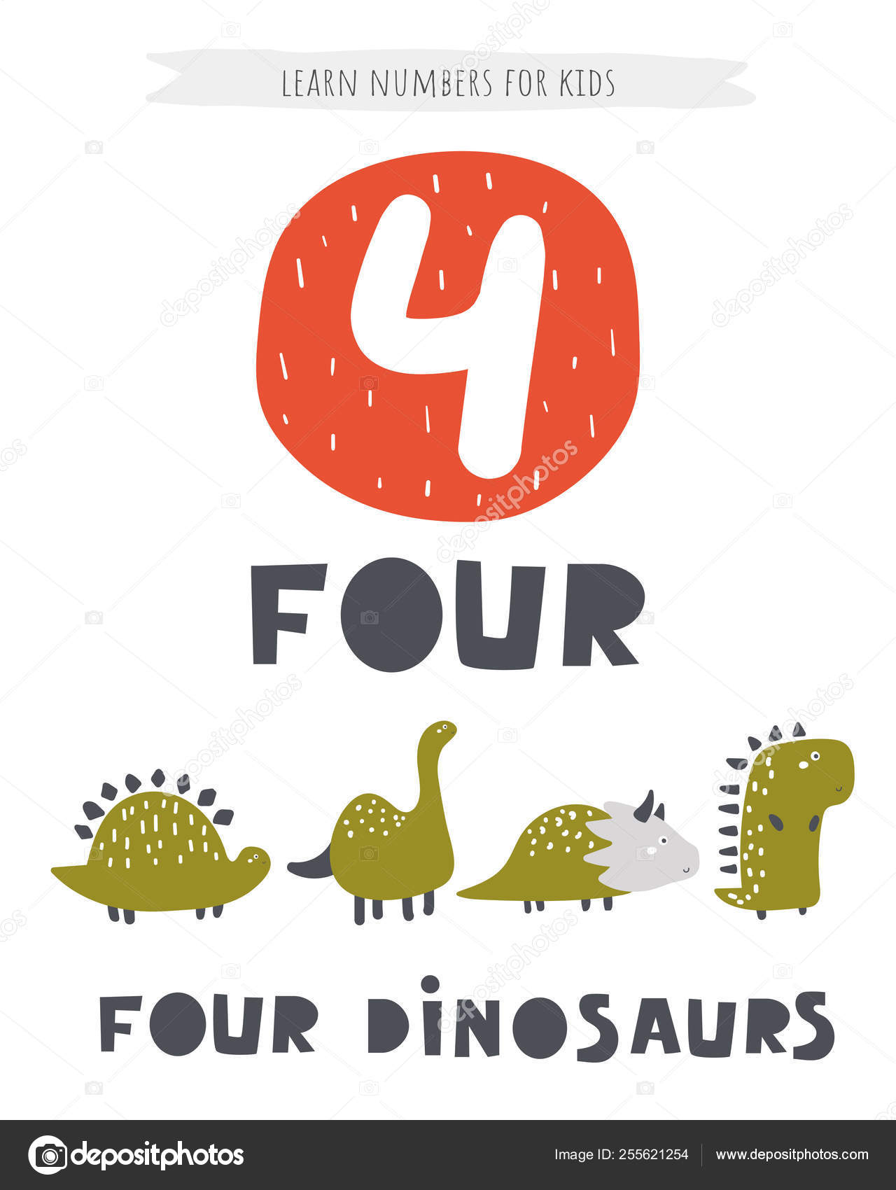 Conjunto de 4 Pôsteres Dinossauros Silhueta - Miüdo