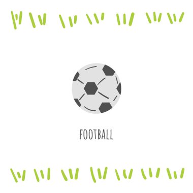 Futbol sporu karalama kartı, kartpostal, etiket, kapak, metin ile arka plan