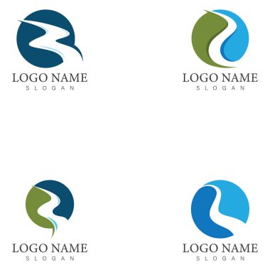 Dere logo tasarımı ikon vektör şablonu seti