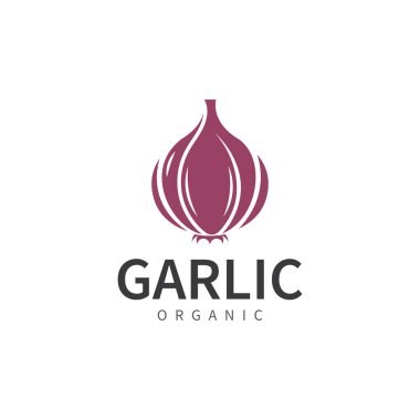 garlic vector icon illustration design template