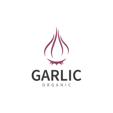garlic vector icon illustration design template
