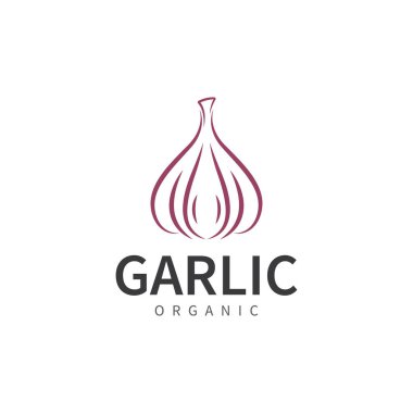 garlic vector icon illustration design template