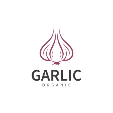 garlic vector icon illustration design template