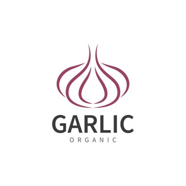 garlic vector icon illustration design template