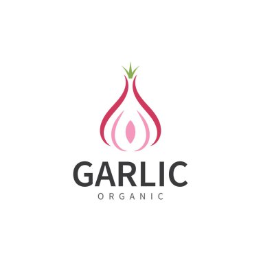 garlic vector icon illustration design template