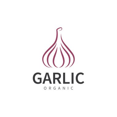 garlic vector icon illustration design template