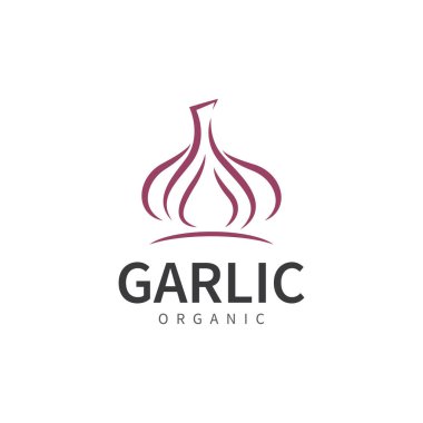 garlic vector icon illustration design template