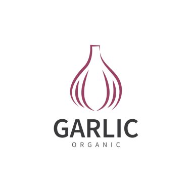garlic vector icon illustration design template