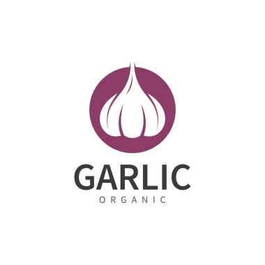 garlic vector icon illustration design template
